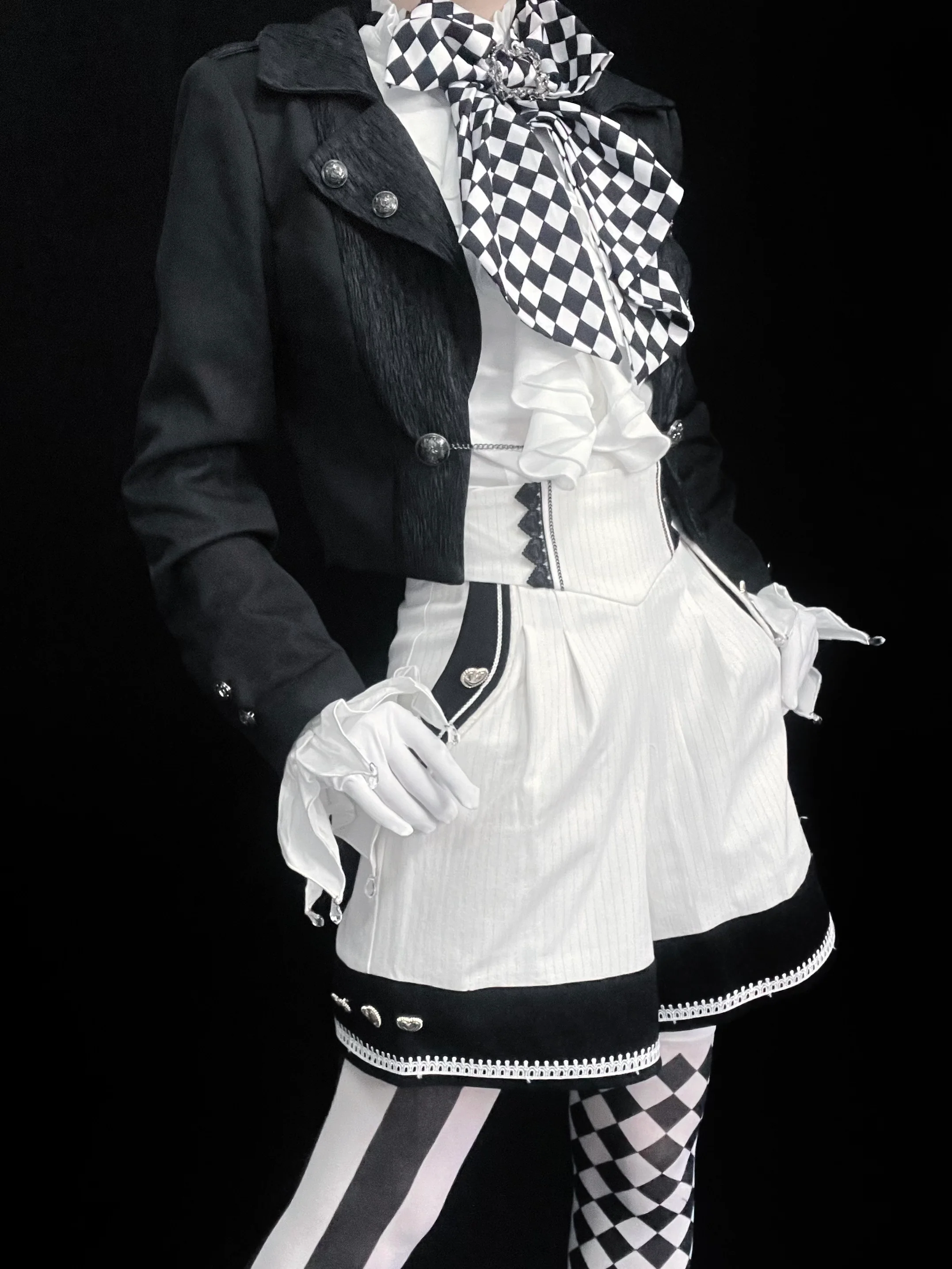 Open Front Ouji Lolita Short Coat, Detachable Trailing - Image 9