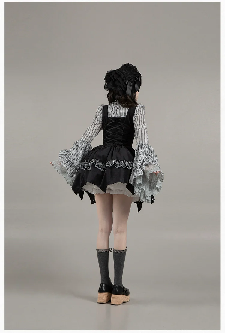With PUJI - Raven's Night Song - Oriental Aesthetics Gothic Lolita Dress Set - Image 51