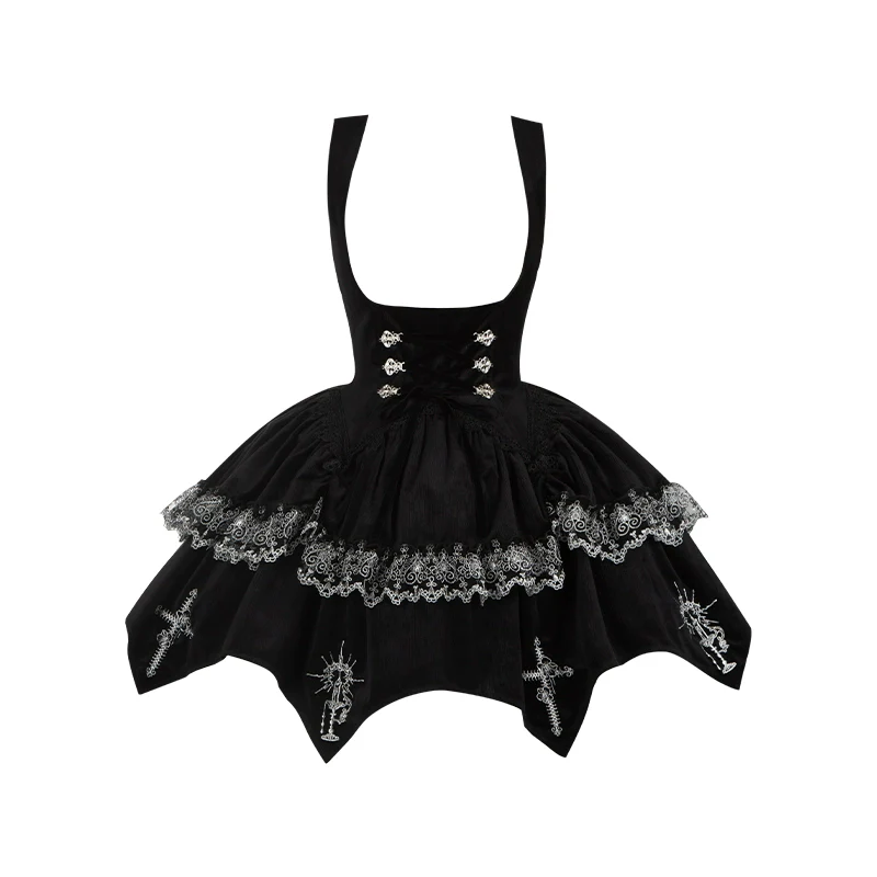 With PUJI - Raven's Night Song - Oriental Aesthetics Gothic Lolita Dress Set - Image 61