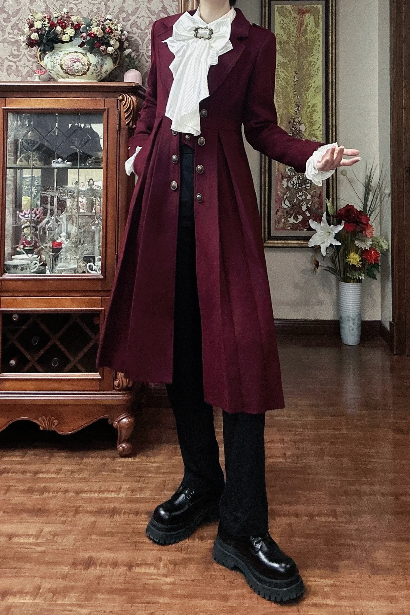 Gazing Galactic - Ouji Lolita Coat Winter Gothic Prince Wool Outwear - Image 10
