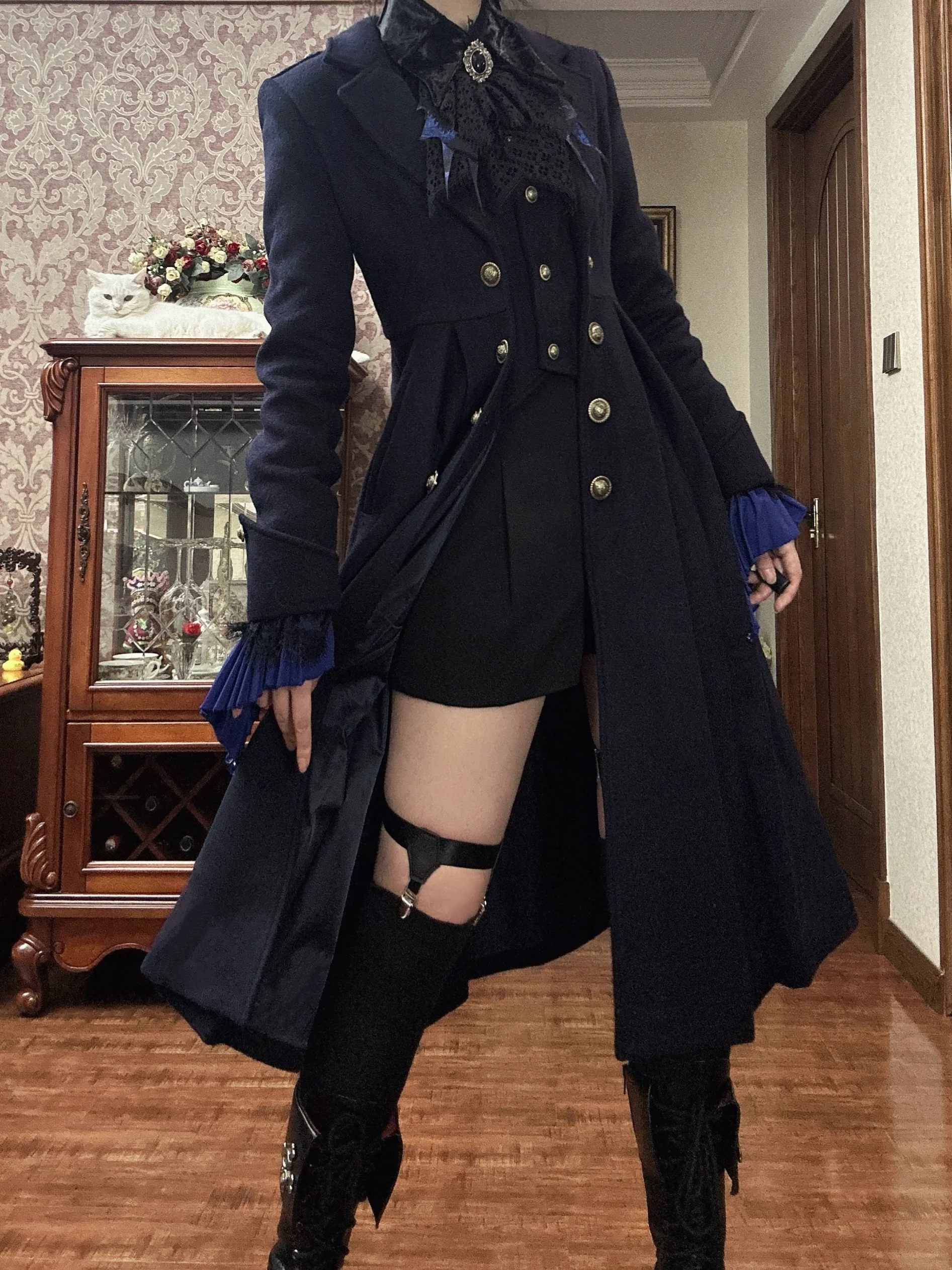 Gazing Galactic - Ouji Lolita Coat Winter Gothic Prince Wool Outwear - Image 7