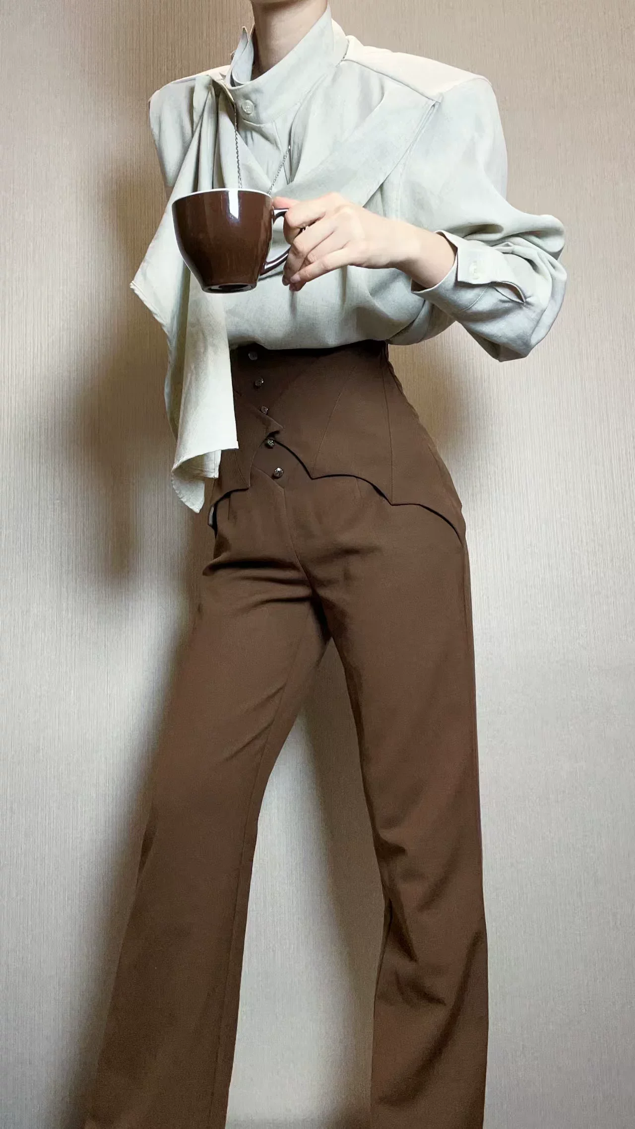 Earl of Drooping Wings - Ouji Lolita Flared Pants, Batwing Decoration - Image 36