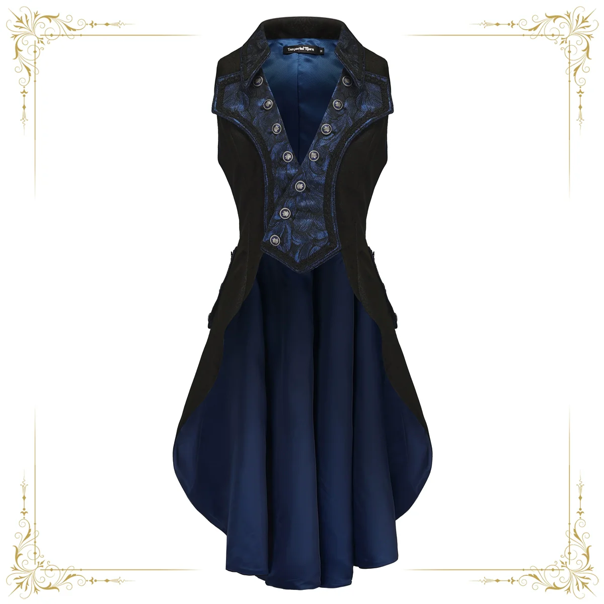 Night of Swordsmanship - Ouji Lolita Long Coat Male Lolita Sleeveless Coat - Image 3