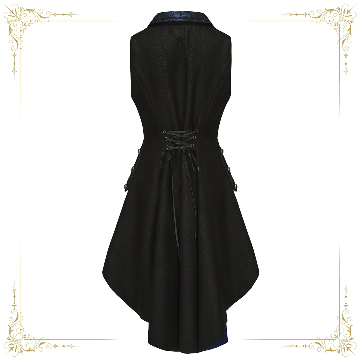 Night of Swordsmanship - Ouji Lolita Long Coat Male Lolita Sleeveless Coat - Image 4