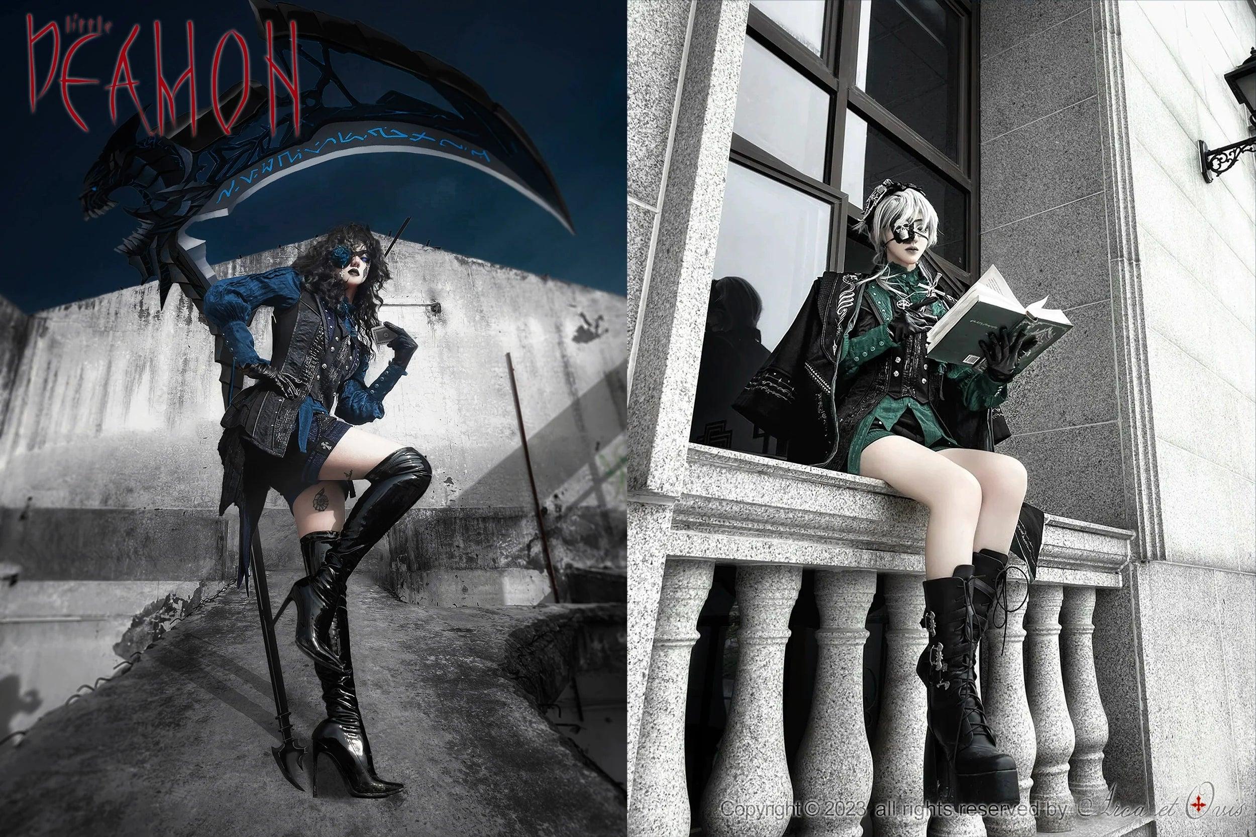 Little Devil - Ouji Lolita Long Sleeve Shirt, Ruffled Lace - Image 9
