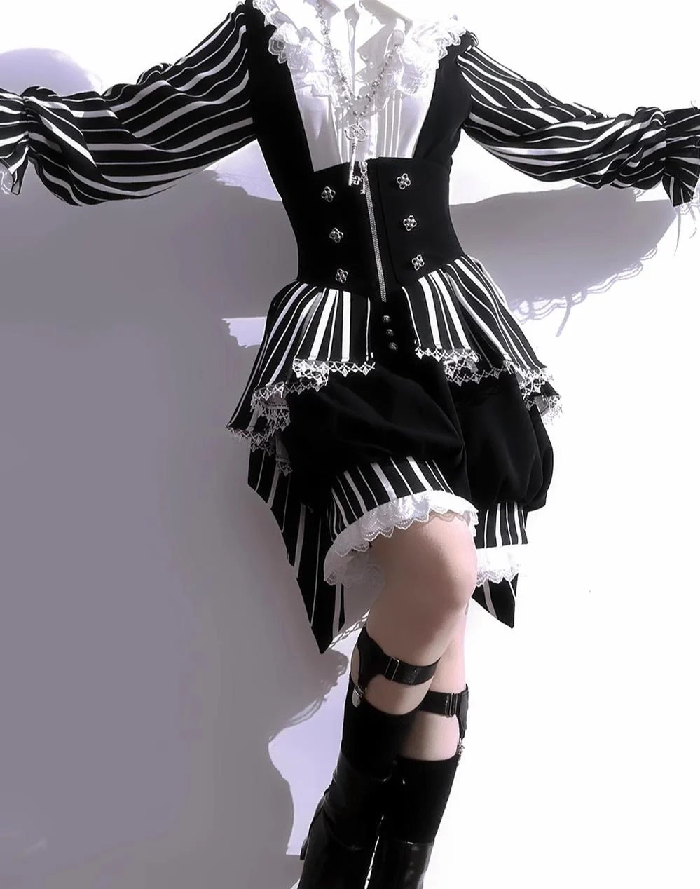 Fancy Trick - Ouji Lolita Long Sleeve Shirt Vintage Shorts Suit - Image 17