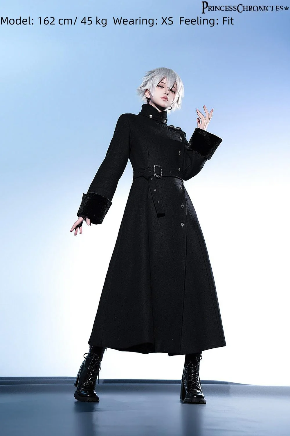 Breakwave - Ouji Lolita Overcoat Retro Single-Breasted Handsome Coat - Image 3