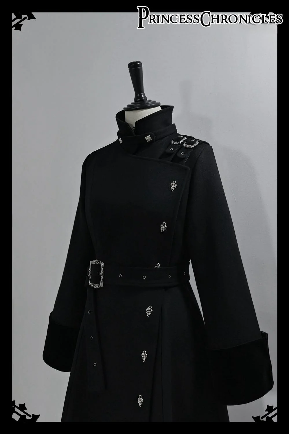 Breakwave - Ouji Lolita Overcoat Retro Single-Breasted Handsome Coat - Image 8