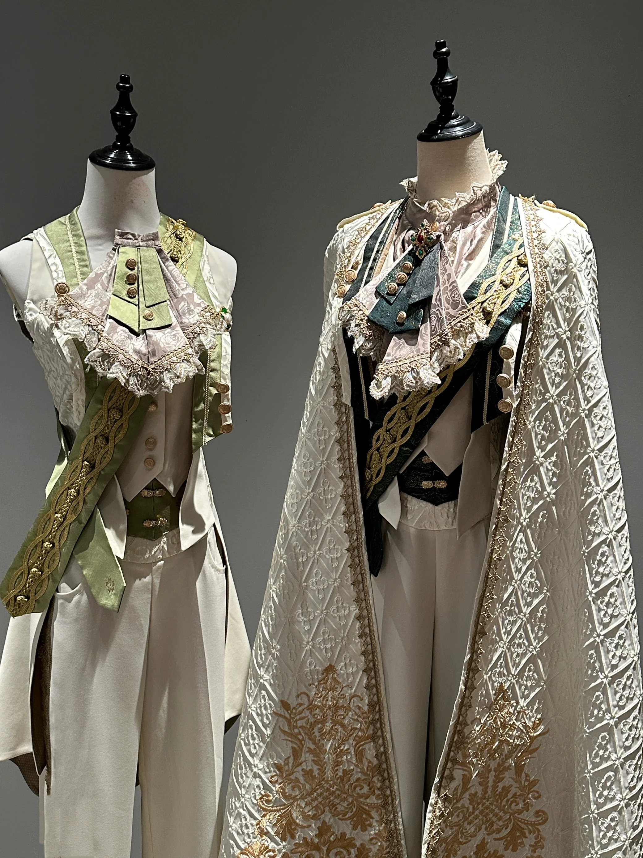 Narsesus - Ouji Lolita Pants Suit Retro European Prince Cape Shirt Vest - Image 10