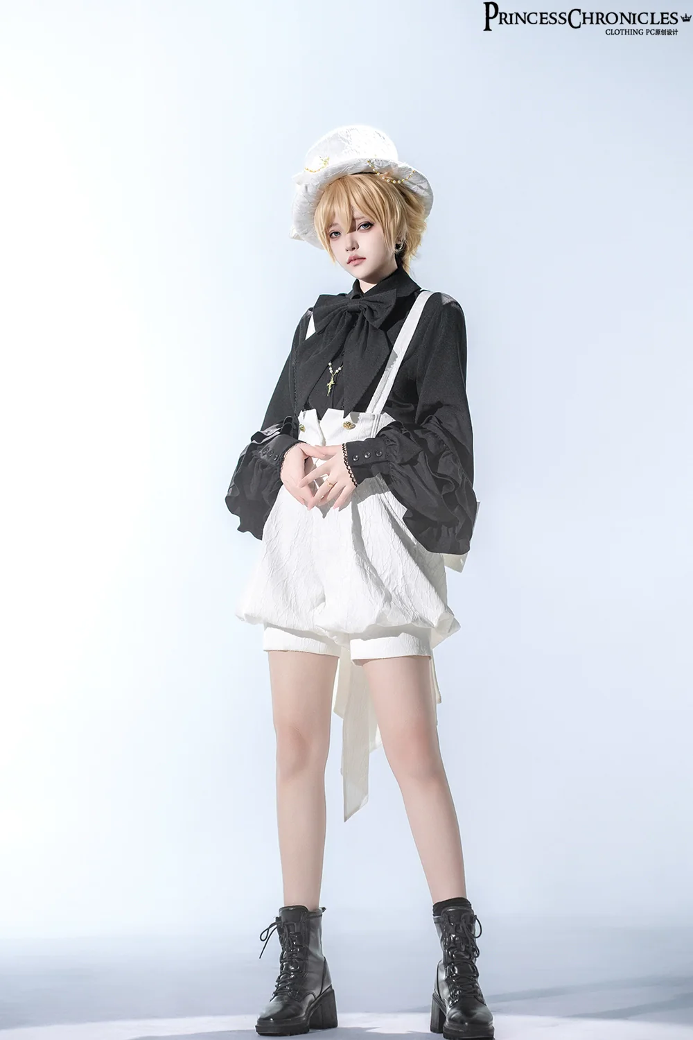 Doll - Ouji Lolita Pink Blouse & White Shorts - Image 10