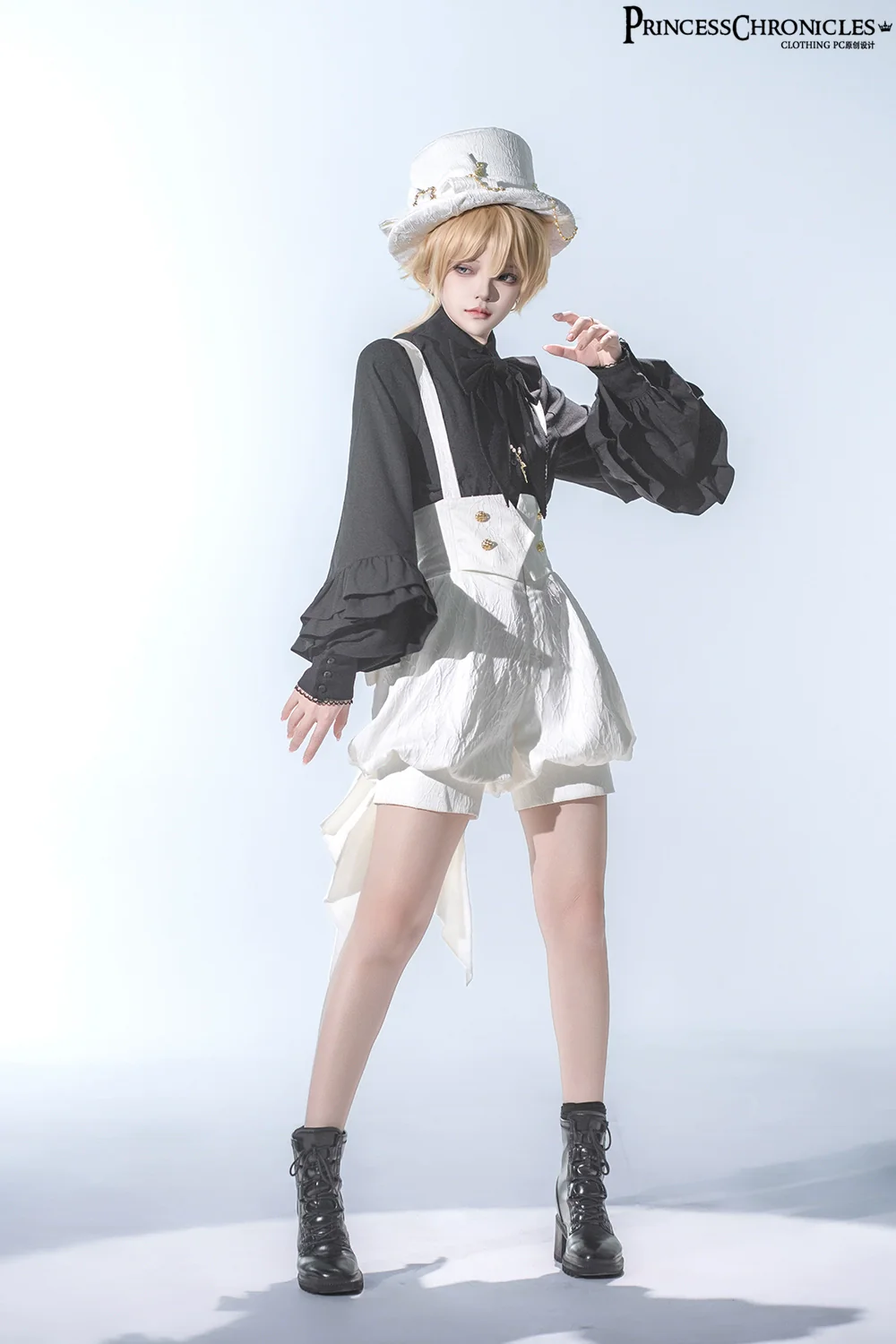Doll - Ouji Lolita Pink Blouse & White Shorts - Image 12