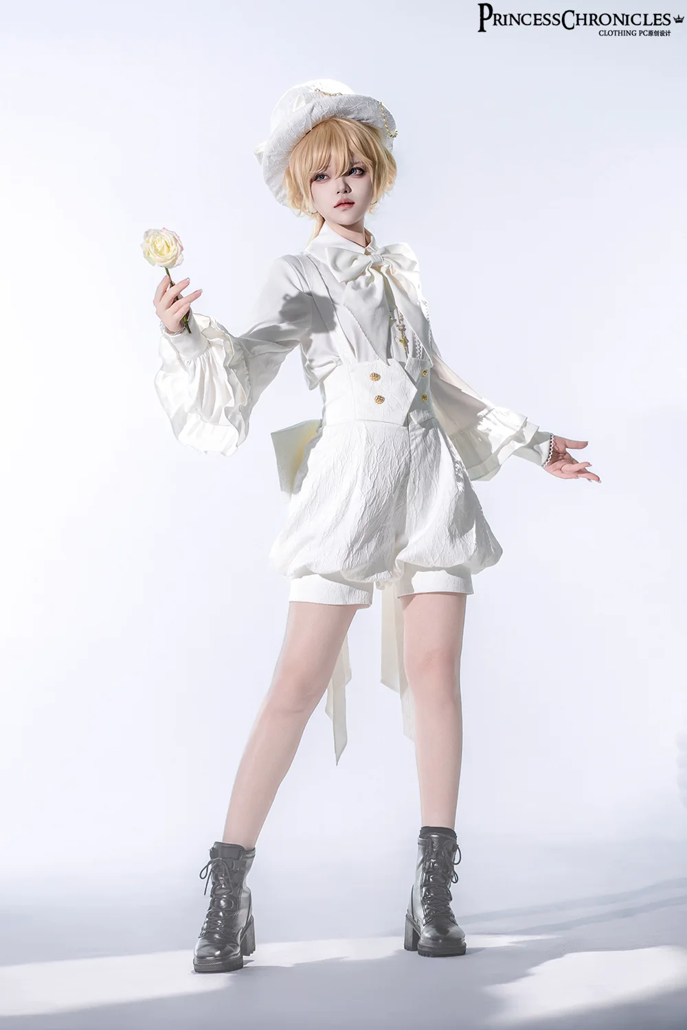 Doll - Ouji Lolita Pink Blouse & White Shorts - Image 7