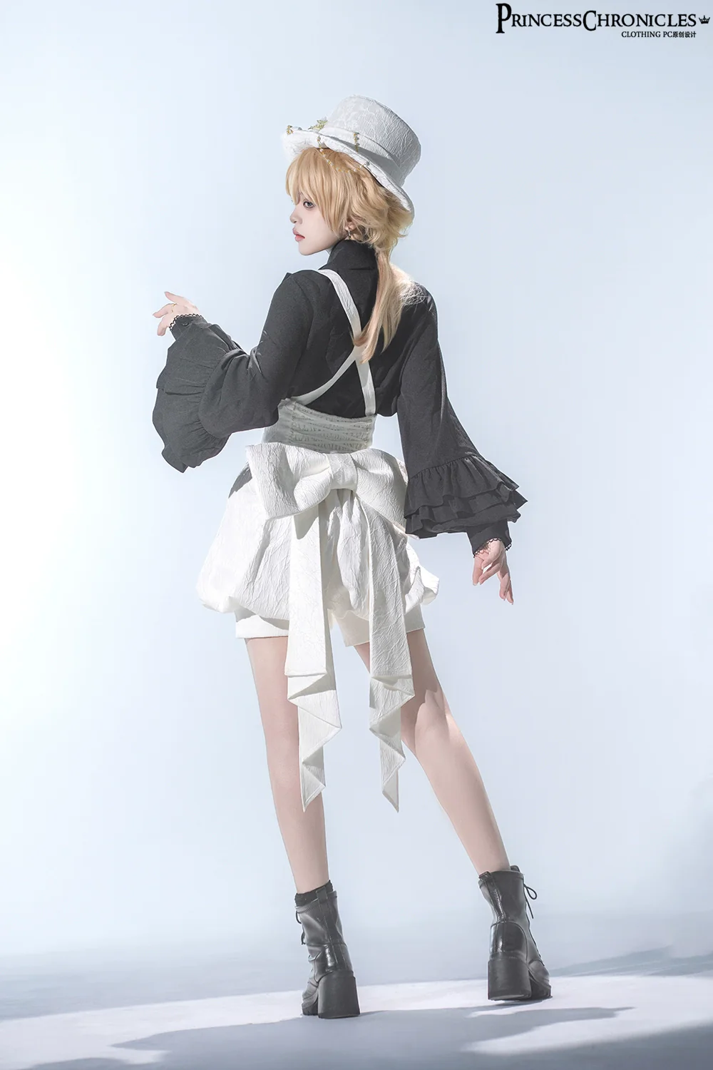 Doll - Ouji Lolita Pink Blouse & White Shorts - Image 9