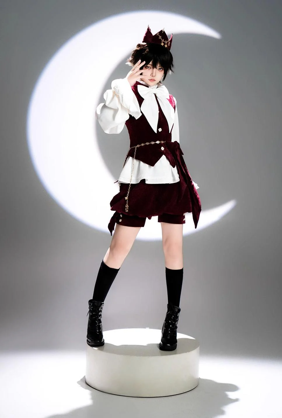 Hare Hunter - Ouji Lolita Retro Red Crown With Cross Star - Image 12