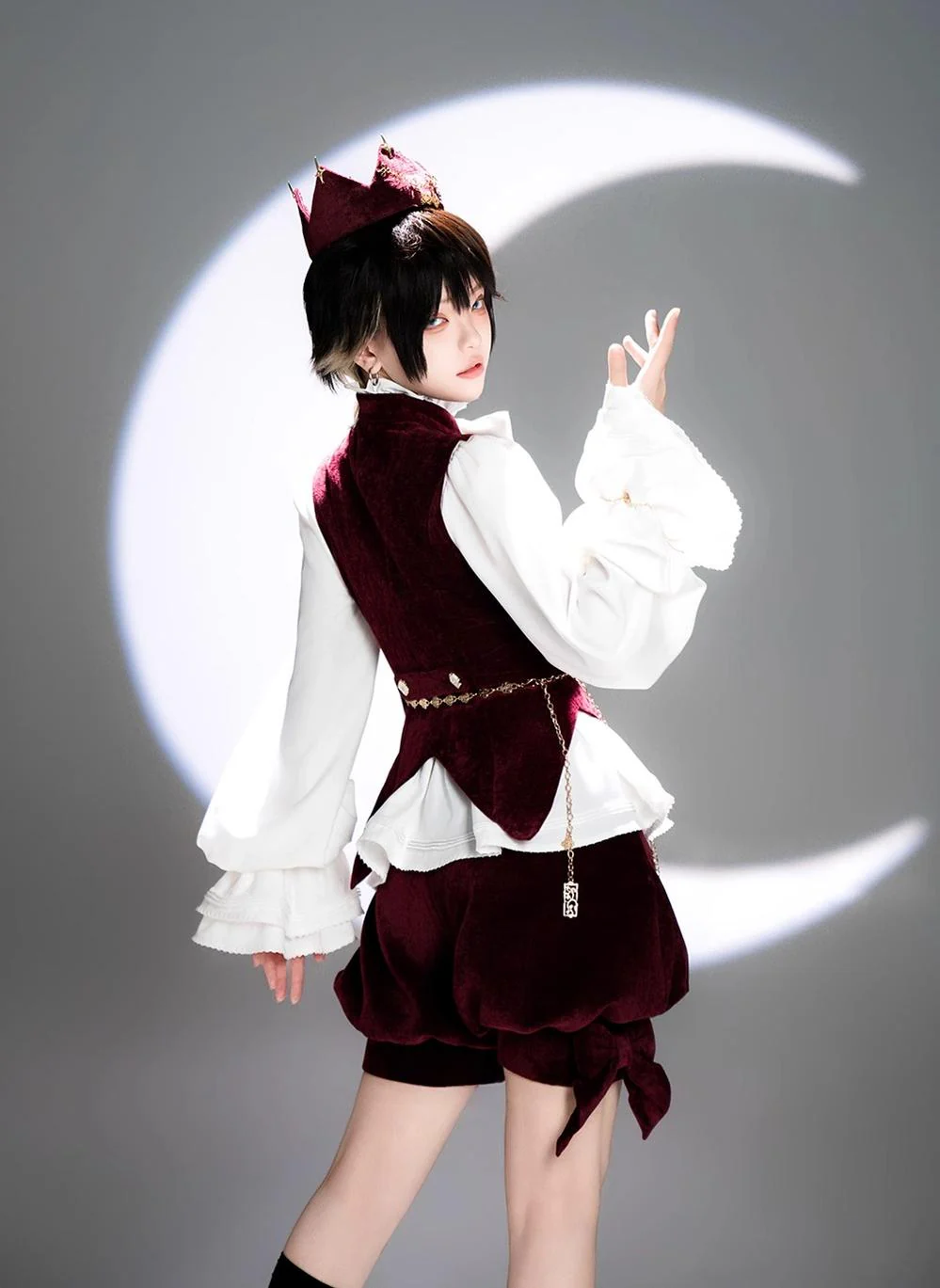 Hare Hunter - Ouji Lolita Retro Red Crown With Cross Star - Image 14