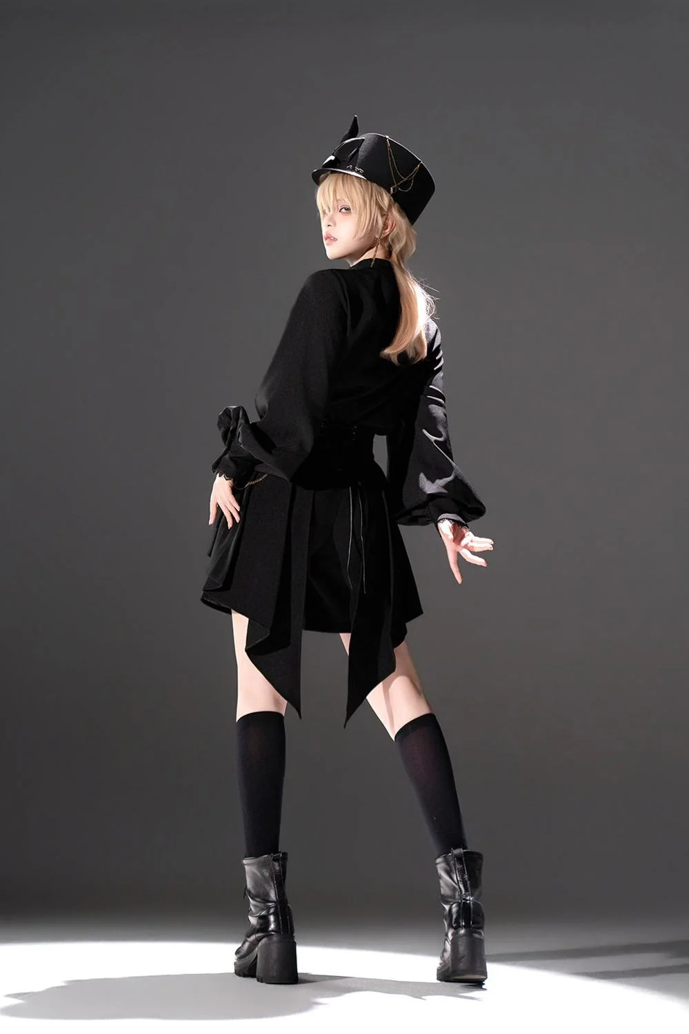 Rose's Will - Ouji Lolita Shirt, High-Low Hem Shorts - Image 3