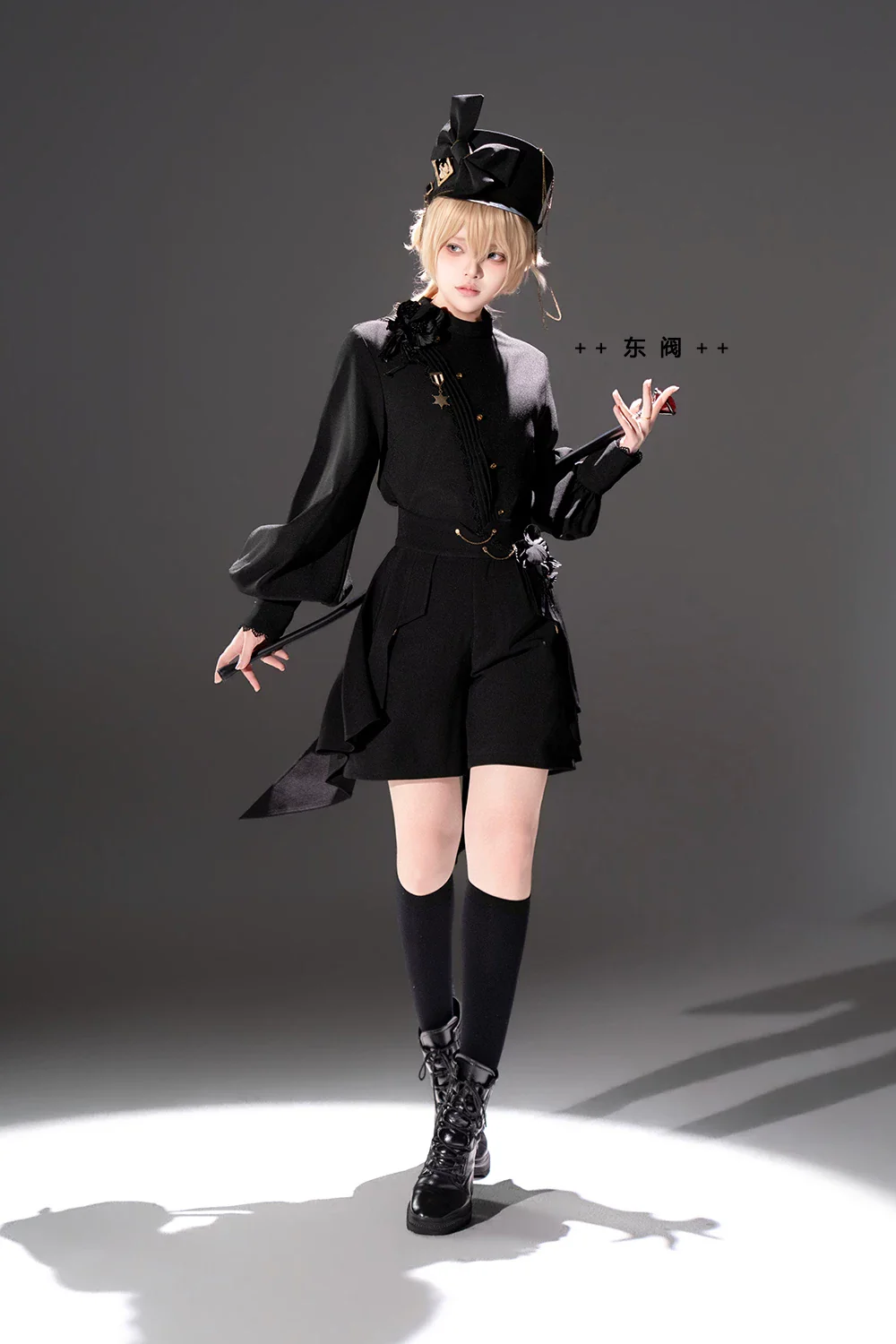 Rose's Will - Ouji Lolita Shirt, High-Low Hem Shorts - Image 7
