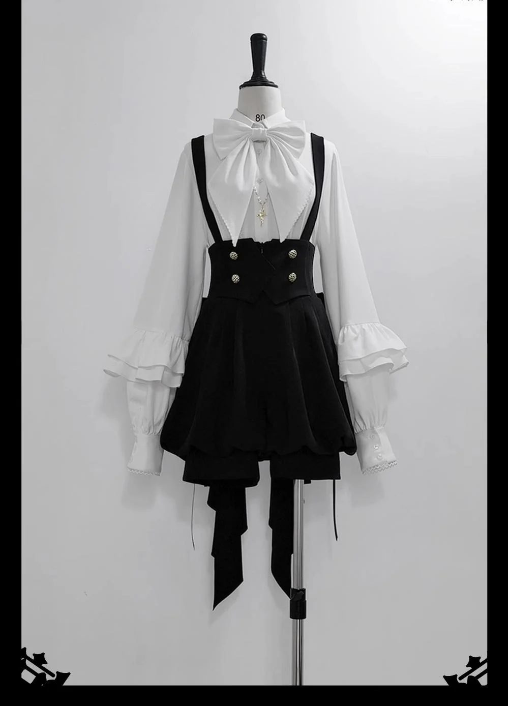 Doll - Retro Ouji Lolita Shirt Outfit - Image 10