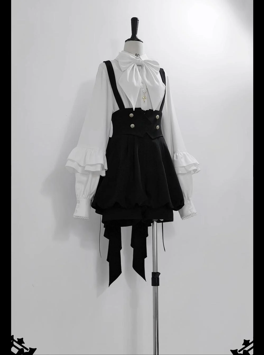 Doll - Retro Ouji Lolita Shirt Outfit - Image 11