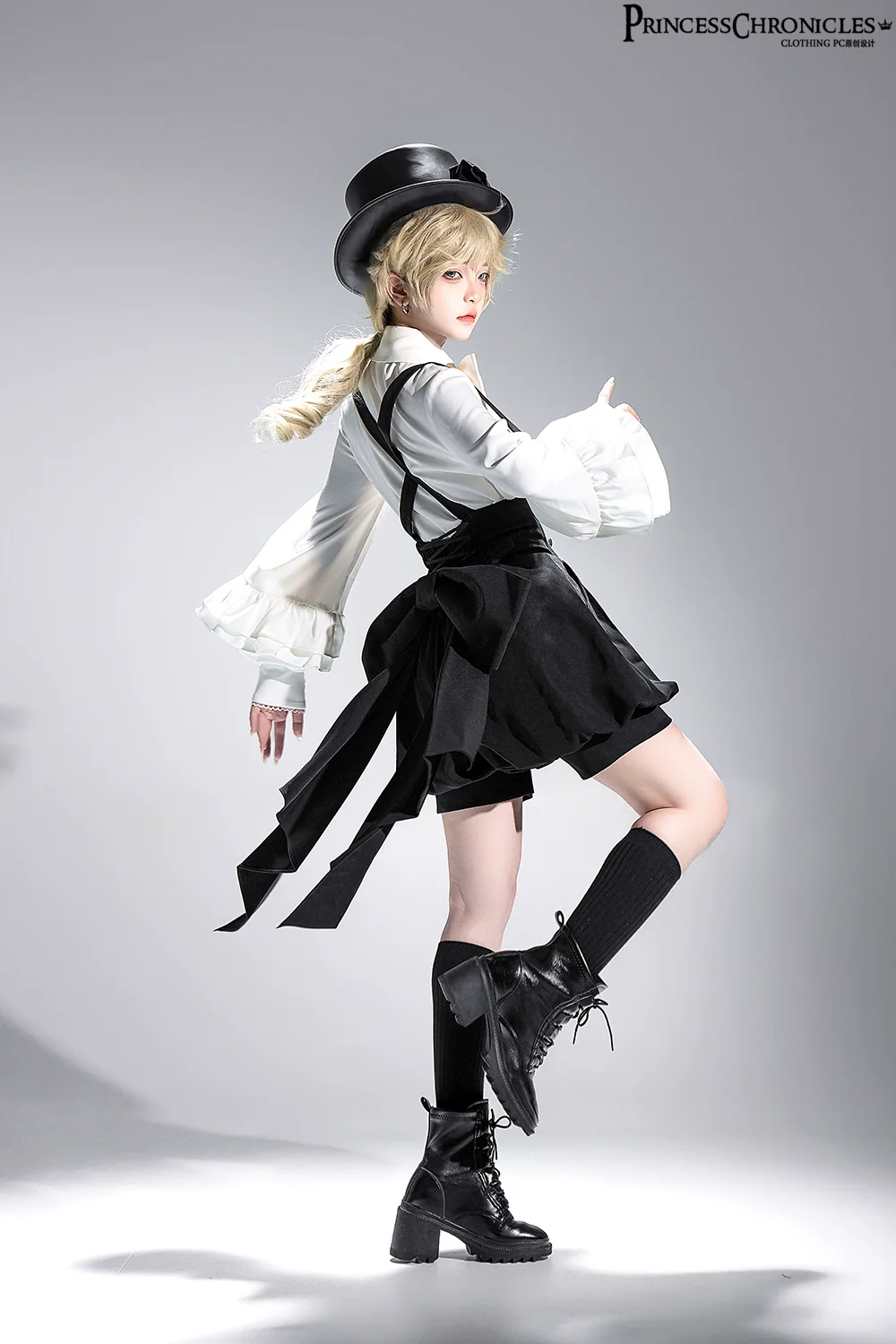 Doll - Retro Ouji Lolita Shirt Outfit - Image 2