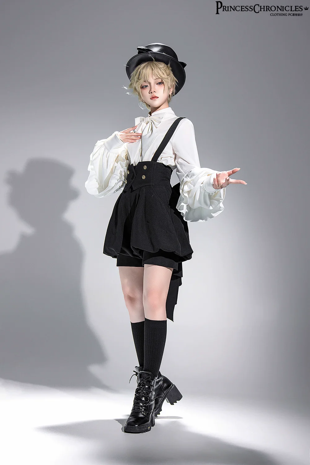 Doll - Retro Ouji Lolita Shirt Outfit - Image 3