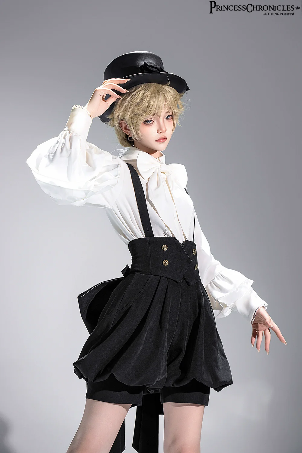 Doll - Retro Ouji Lolita Shirt Outfit - Image 7