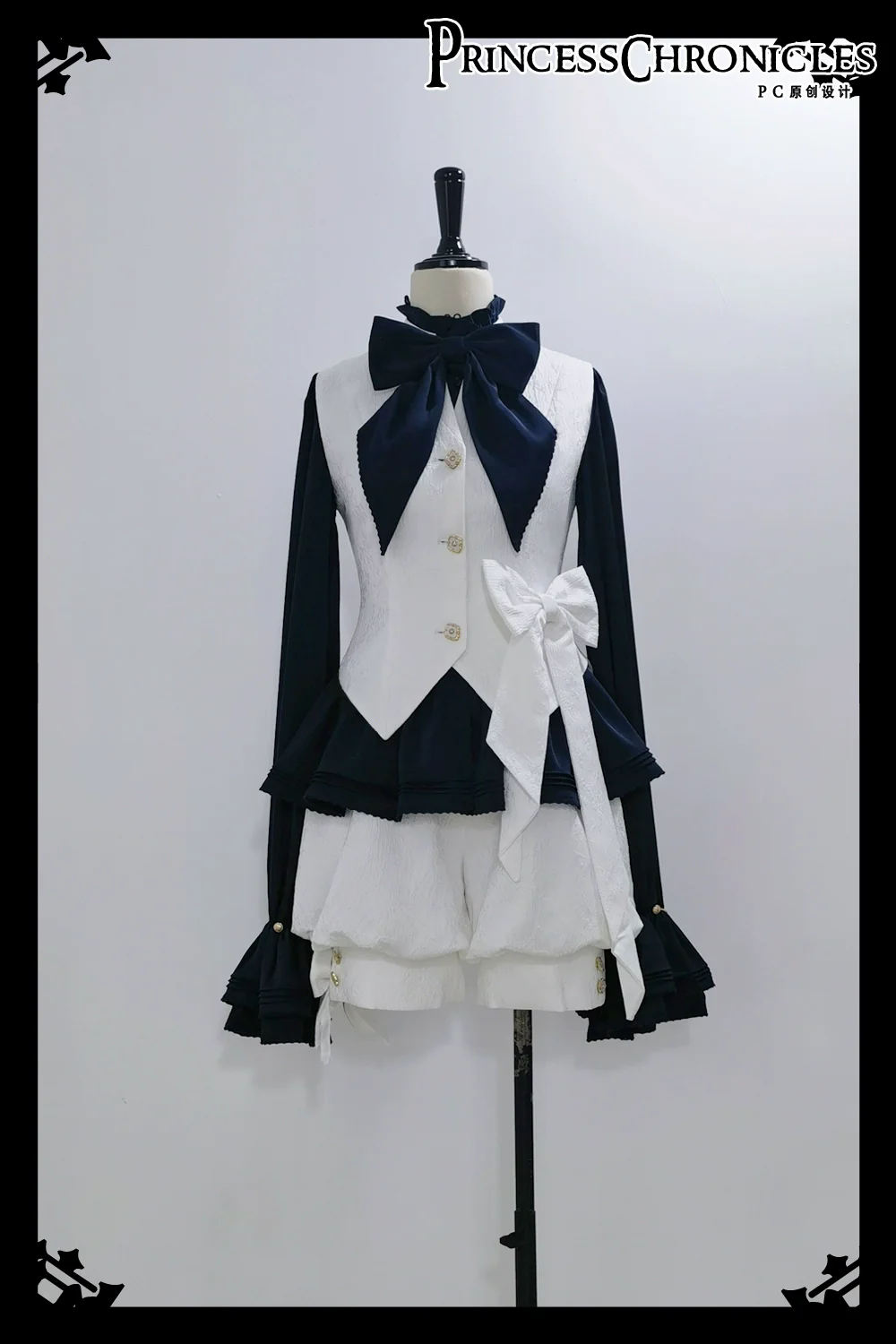 Rabbit Hunter - Ouji Lolita Shirt Sapphire Blue Long Sleeve Blouse - Image 11