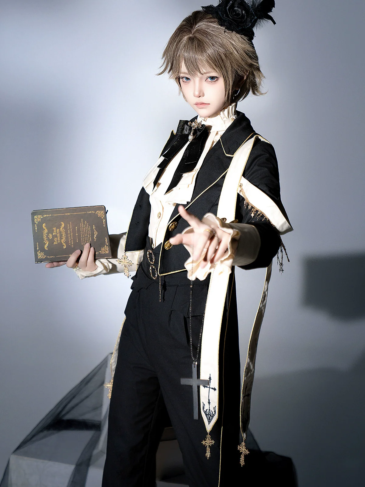 Ouji Lolita Shirt Suit Gothic Lolita Pants Set - Image 3