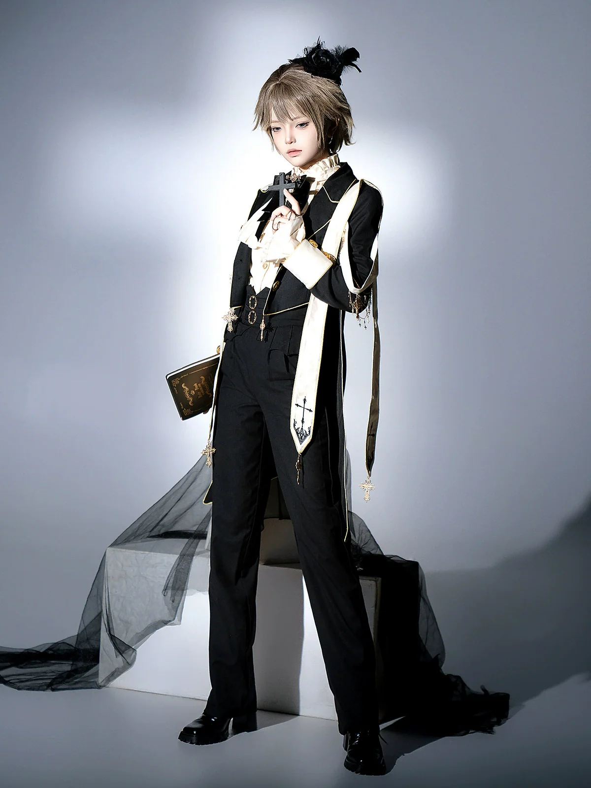 Ouji Lolita Shirt Suit Gothic Lolita Pants Set - Image 8