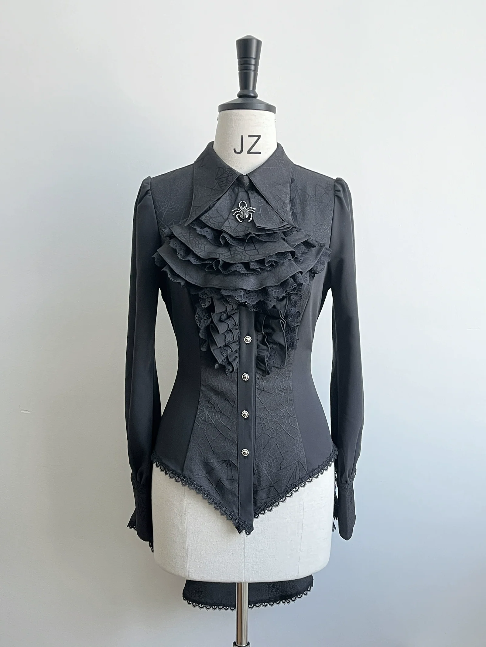 Cold Rice - Ouji Lolita Shirt With Spiderweb Pattern in Several Versions