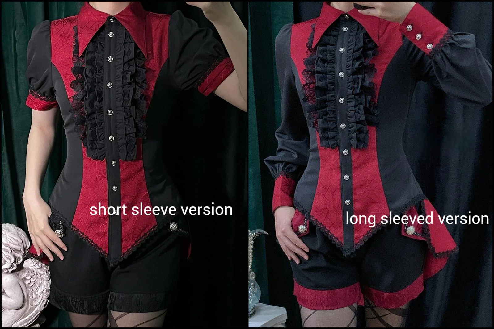 Cold Rice - Ouji Lolita Shirt With Spiderweb Pattern in Several Versions - Image 21