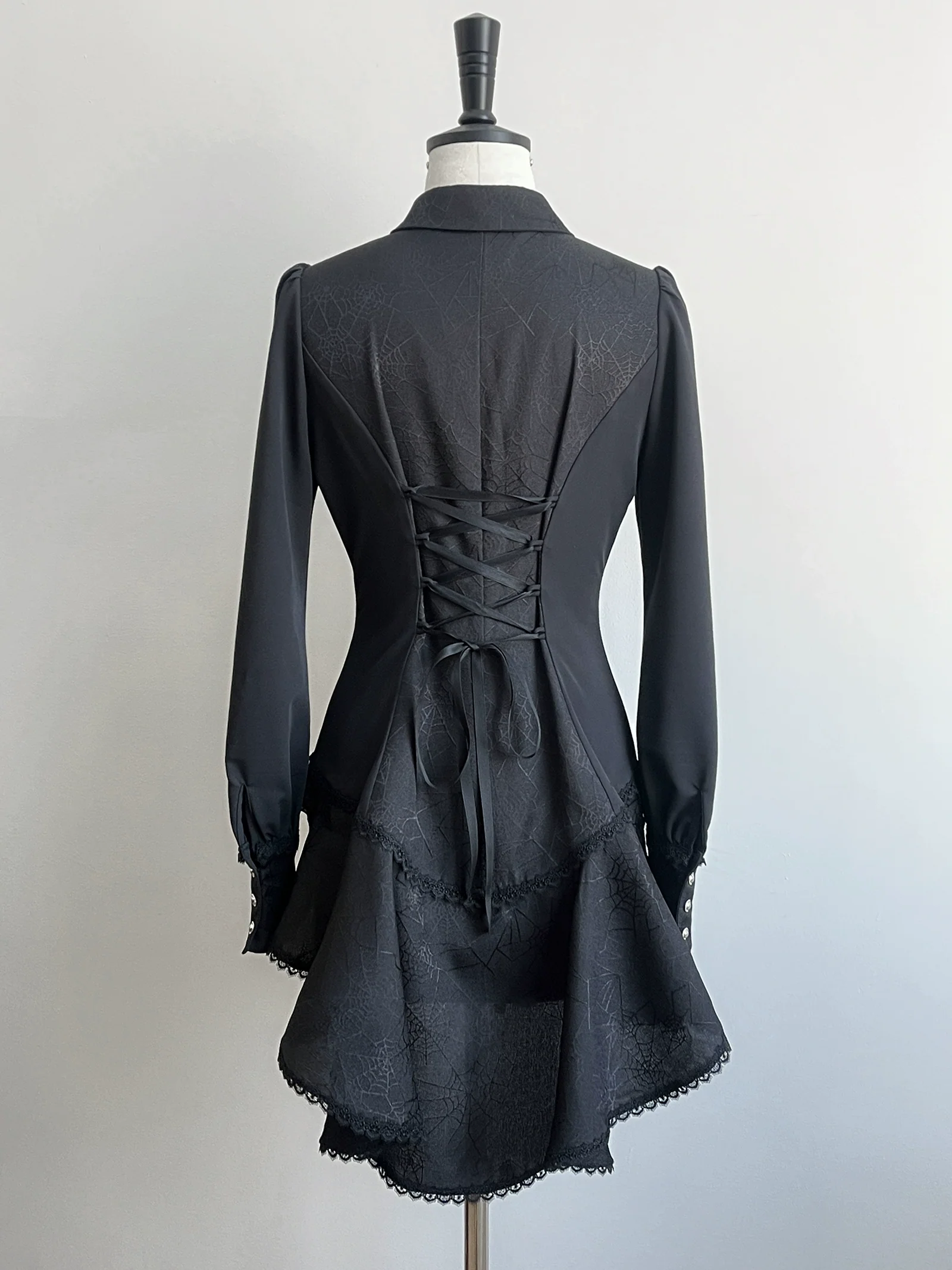 Cold Rice - Ouji Lolita Shirt With Spiderweb Pattern in Several Versions - Image 3