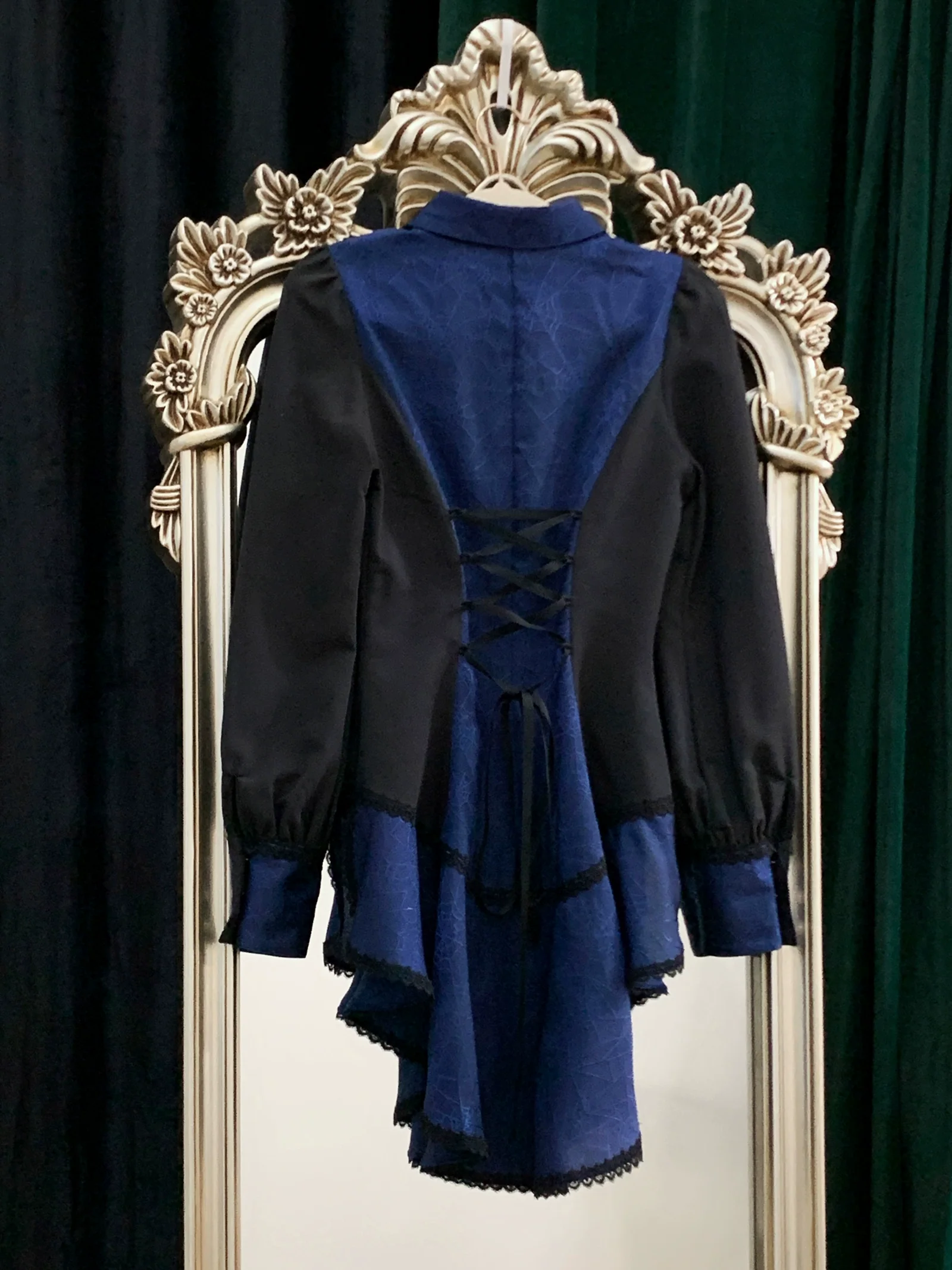 Cold Rice - Ouji Lolita Shirt With Spiderweb Pattern in Several Versions - Image 37