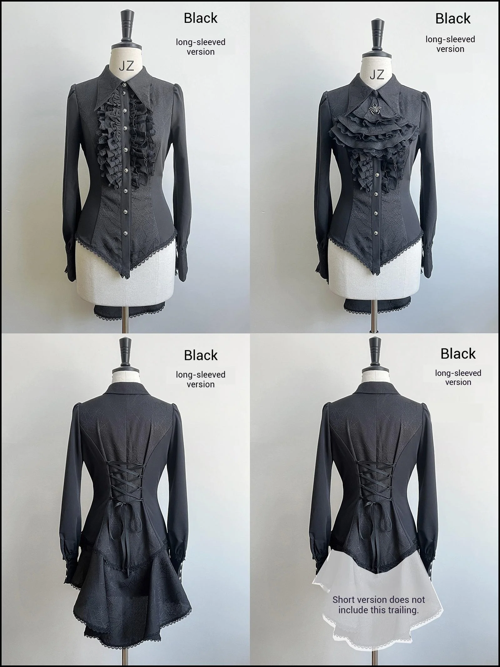Cold Rice - Ouji Lolita Shirt With Spiderweb Pattern in Several Versions - Image 48