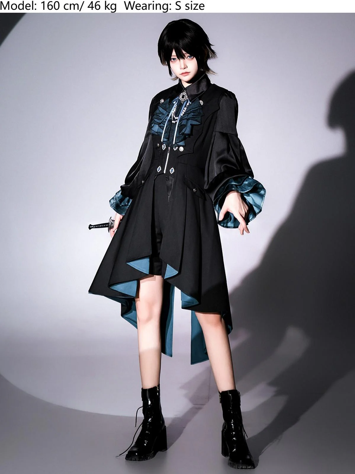 Mystique Melody - Ouji Lolita Shorts, Prince Long Vest - Image 4