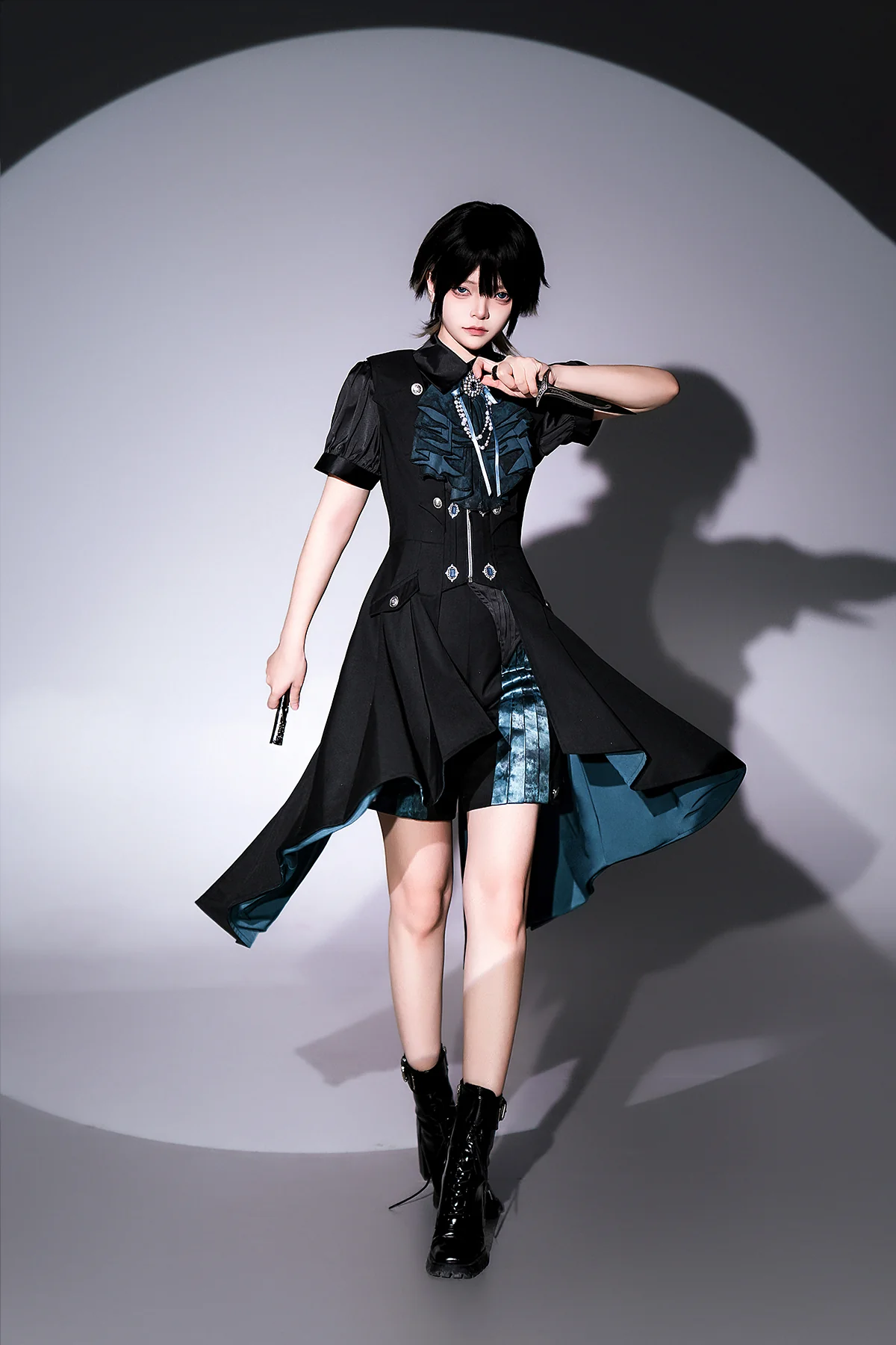 Mystique Melody - Ouji Lolita Shorts, Prince Long Vest - Image 6
