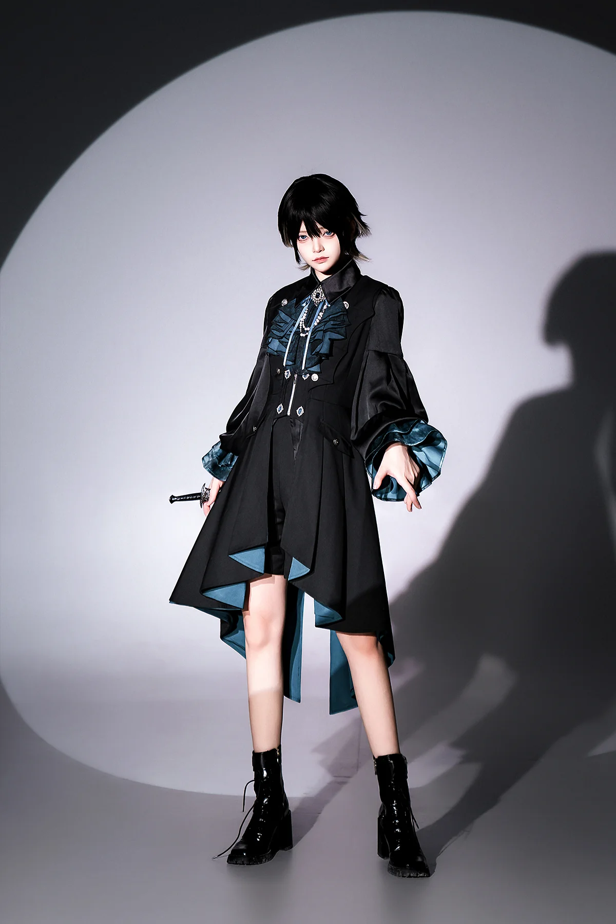 Mystique Melody - Ouji Lolita Shorts, Prince Long Vest - Image 7