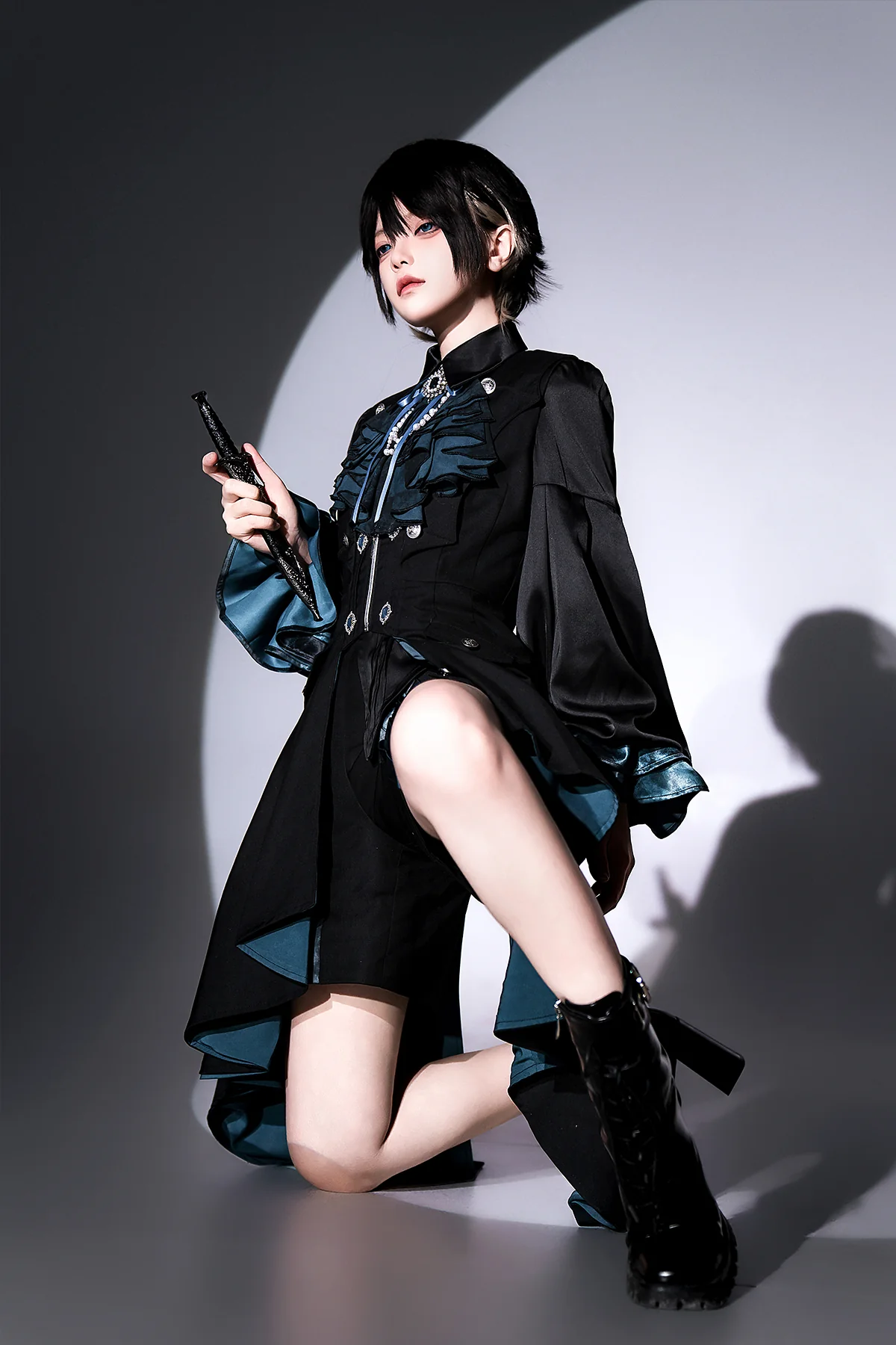 Mystique Melody - Ouji Lolita Shorts, Prince Long Vest - Image 9
