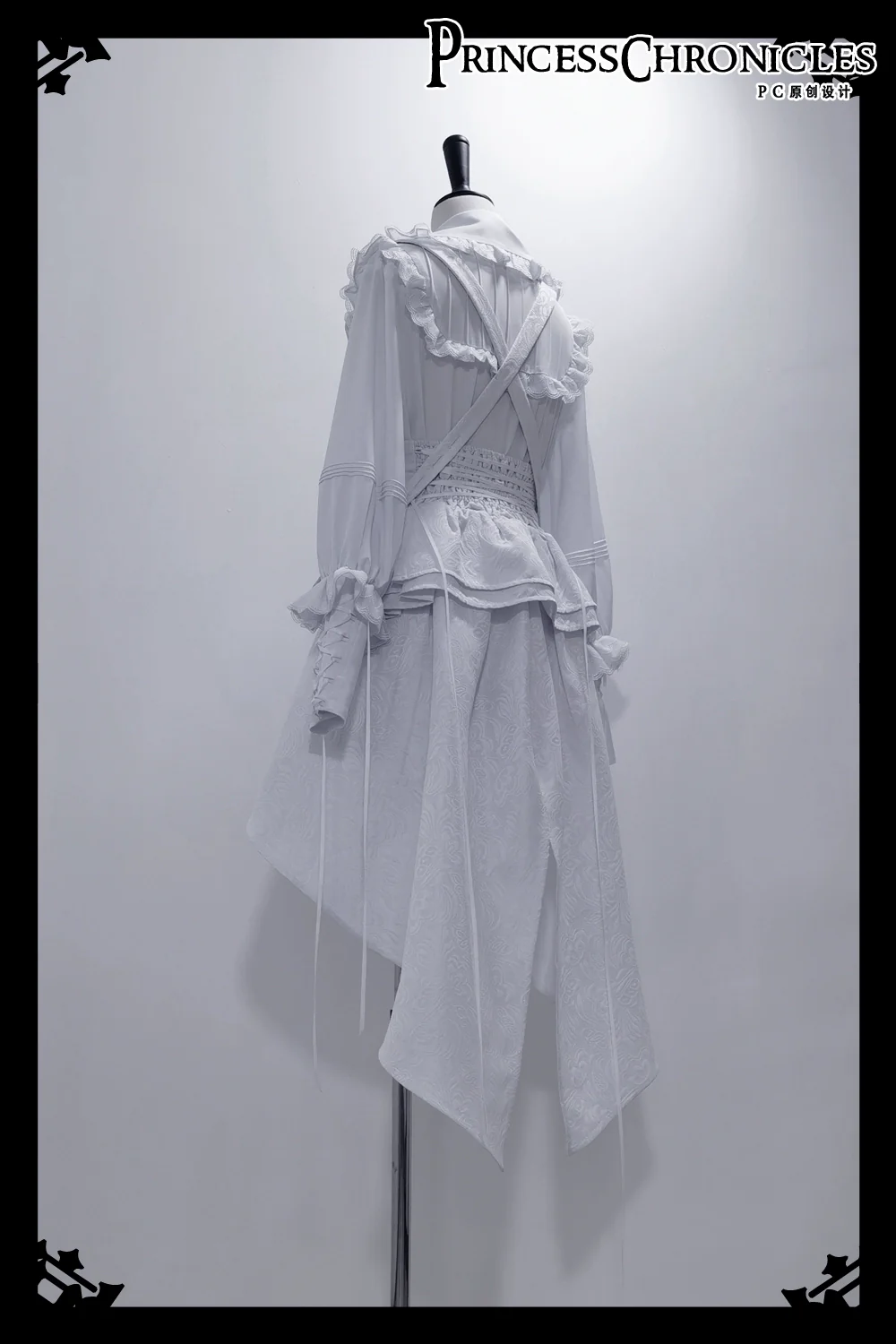 Rabbit Theater White Moonlight - Ouji Lolita Shorts Set, Rabbit Hat - Image 21