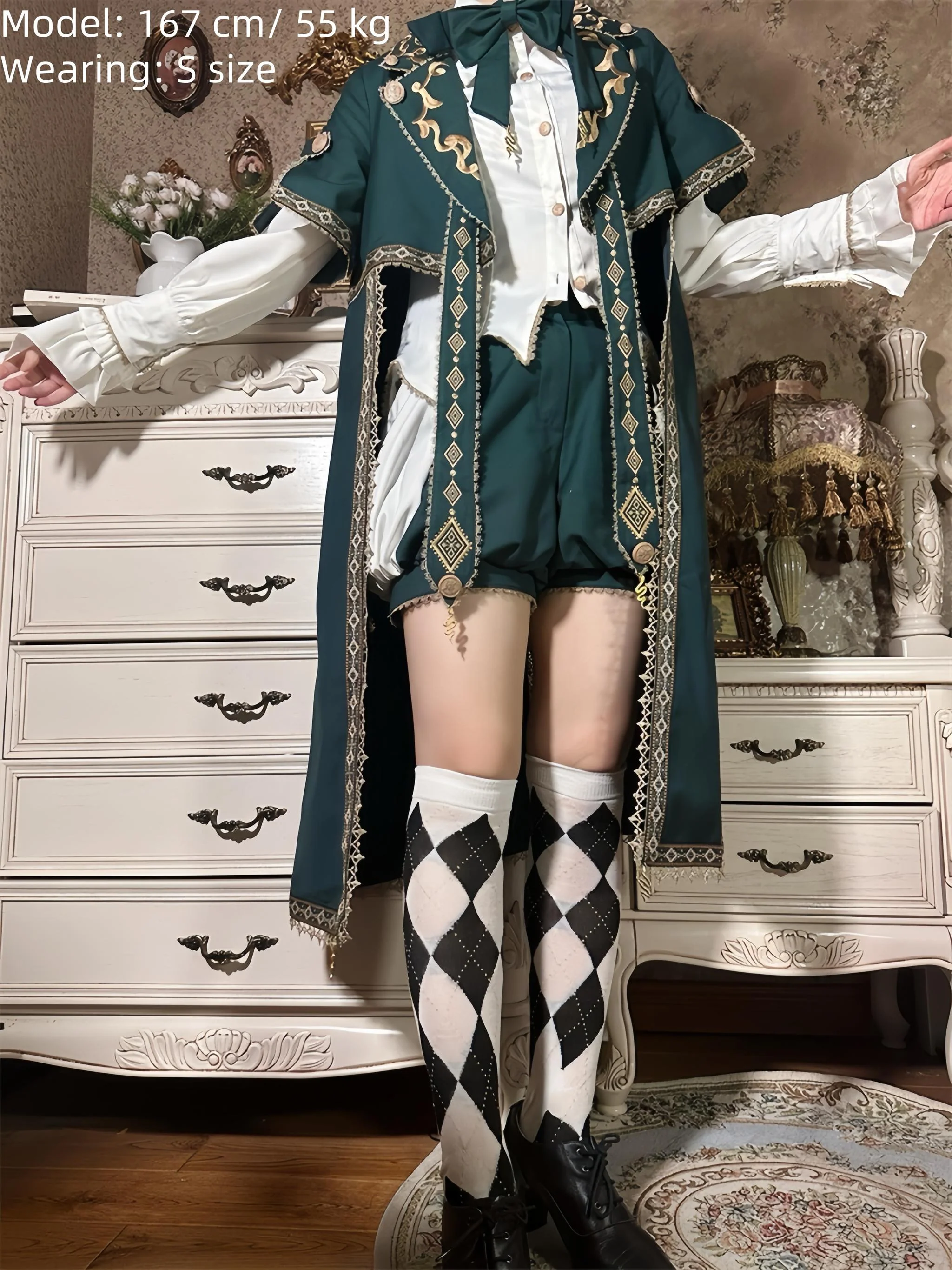 Divine Envoy - Ouji Lolita Shorts Suit Military Lolita Coat and Shirt - Image 10