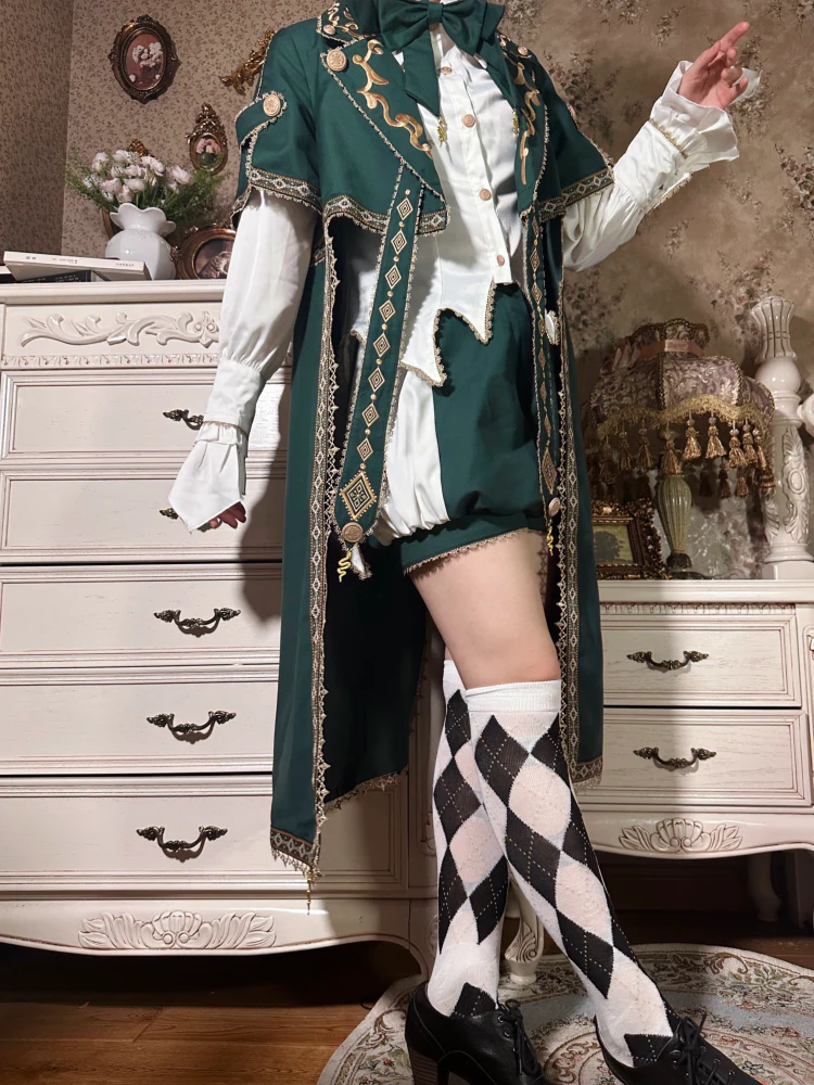 Divine Envoy - Ouji Lolita Shorts Suit Military Lolita Coat and Shirt - Image 13
