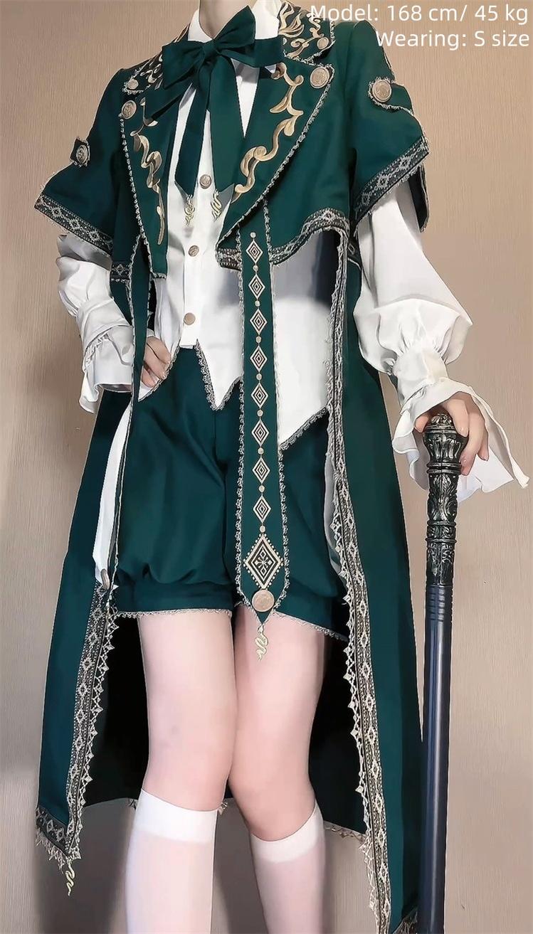 Divine Envoy - Ouji Lolita Shorts Suit Military Lolita Coat and Shirt - Image 14