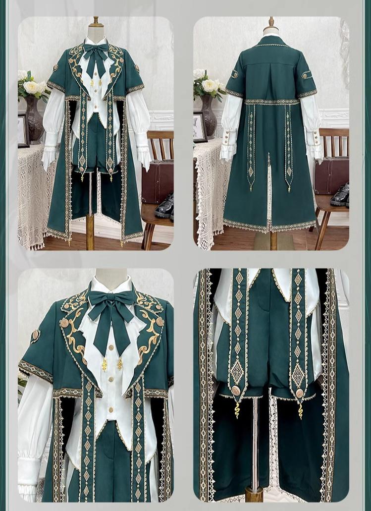 Divine Envoy - Ouji Lolita Shorts Suit Military Lolita Coat and Shirt - Image 20