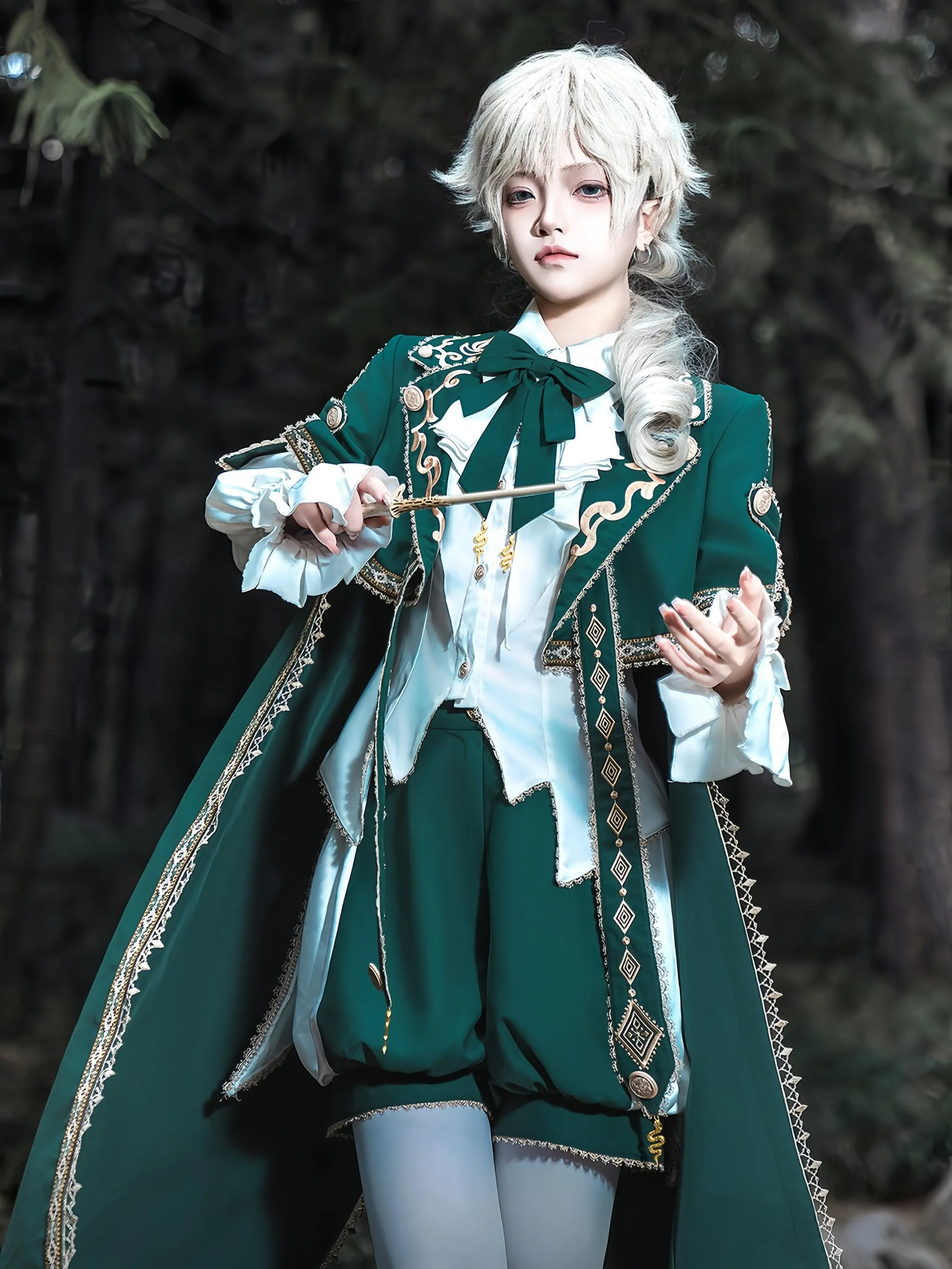 Divine Envoy - Ouji Lolita Shorts Suit Military Lolita Coat and Shirt - Image 3