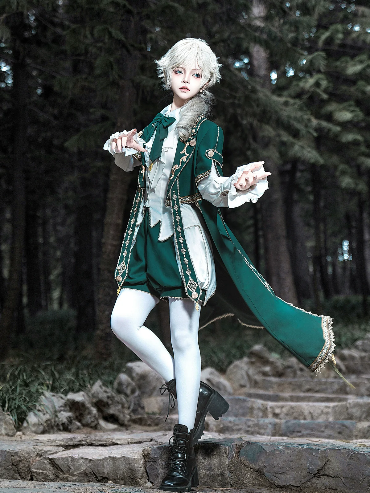 Divine Envoy - Ouji Lolita Shorts Suit Military Lolita Coat and Shirt - Image 5
