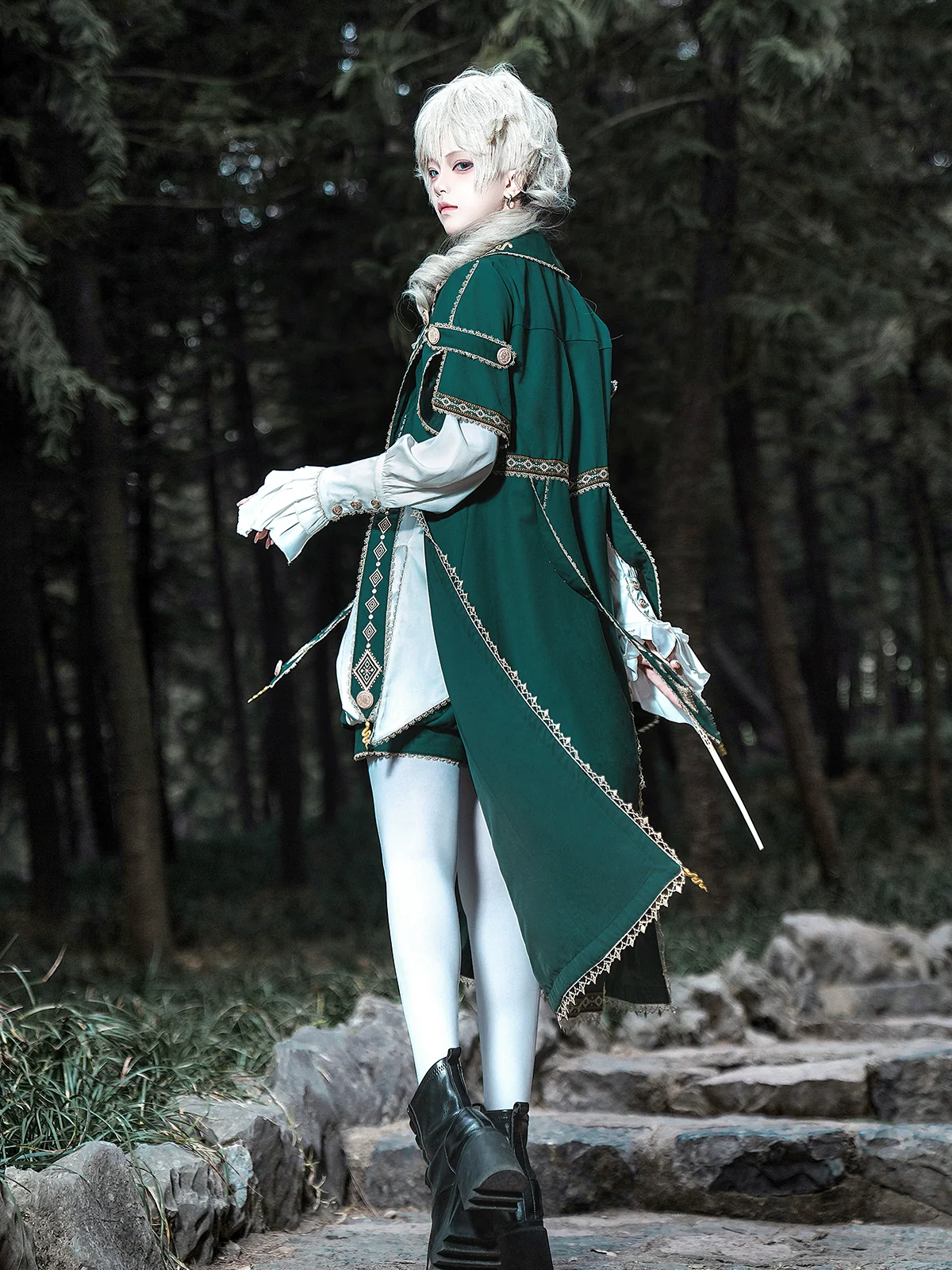 Divine Envoy - Ouji Lolita Shorts Suit Military Lolita Coat and Shirt - Image 7