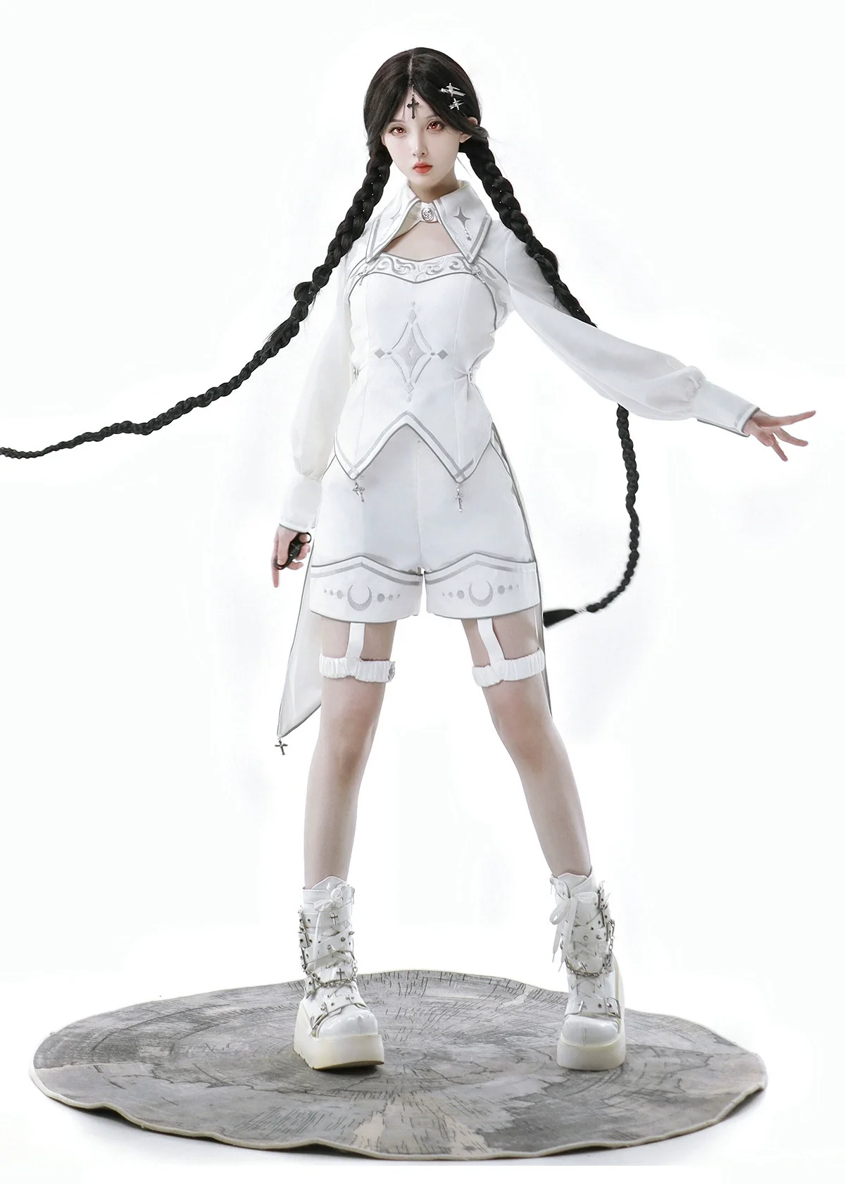 Bionic Dimension - Cyber-Lolita Techwear Cloak Set - Image 11