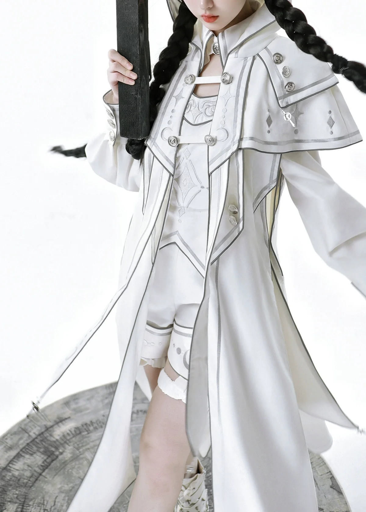 Bionic Dimension - Cyber-Lolita Techwear Cloak Set - Image 13