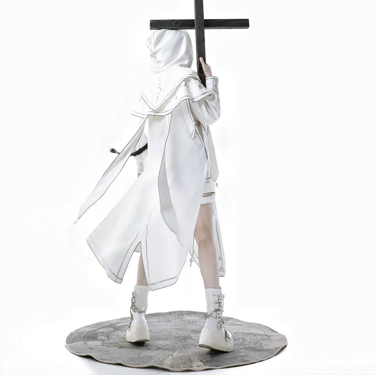 Bionic Dimension - Cyber-Lolita Techwear Cloak Set - Image 4