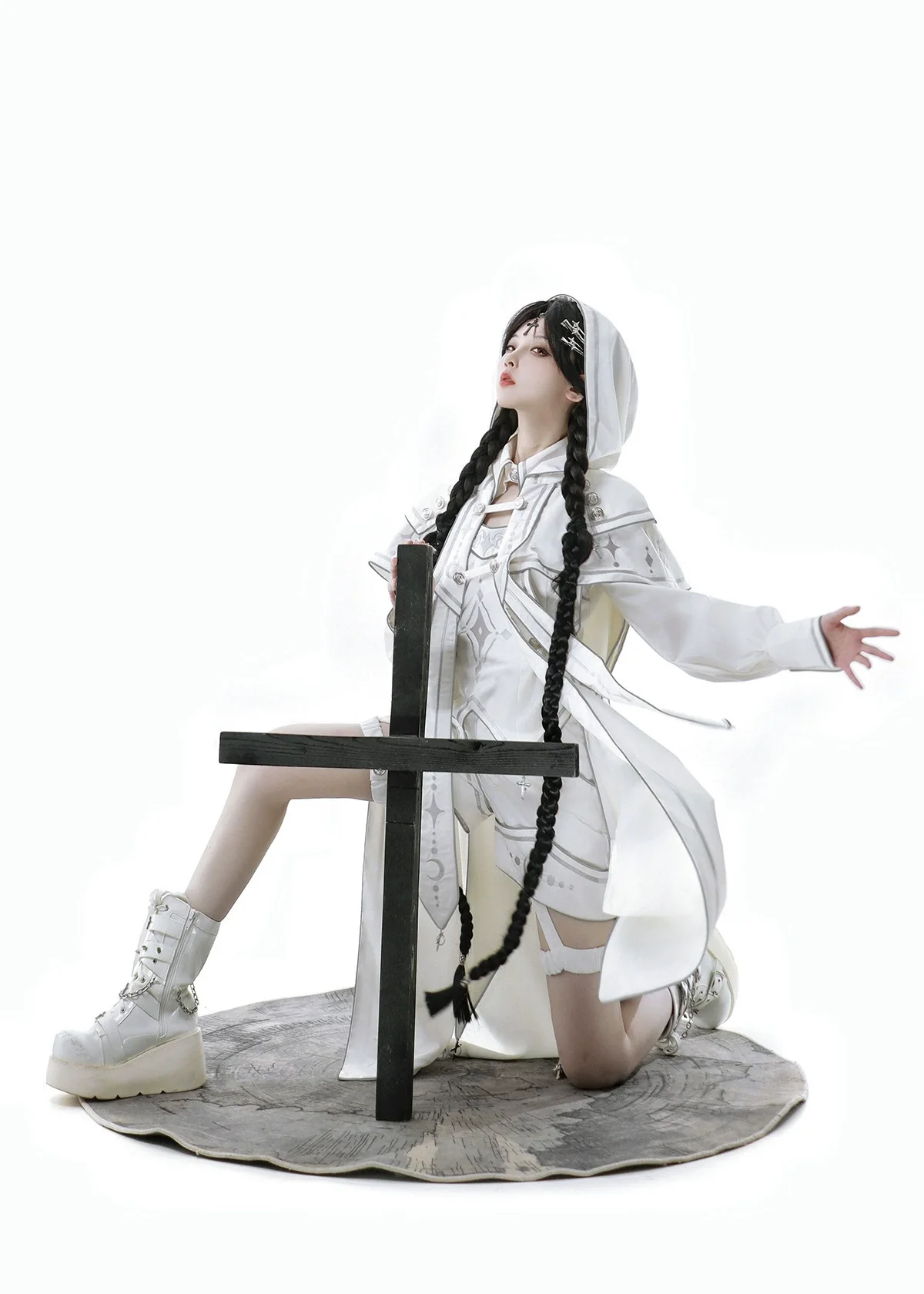 Bionic Dimension - Cyber-Lolita Techwear Cloak Set - Image 6